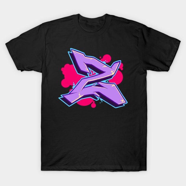 Letter Z -  Graffiti Street Art Style T-Shirt by CreativeOpus